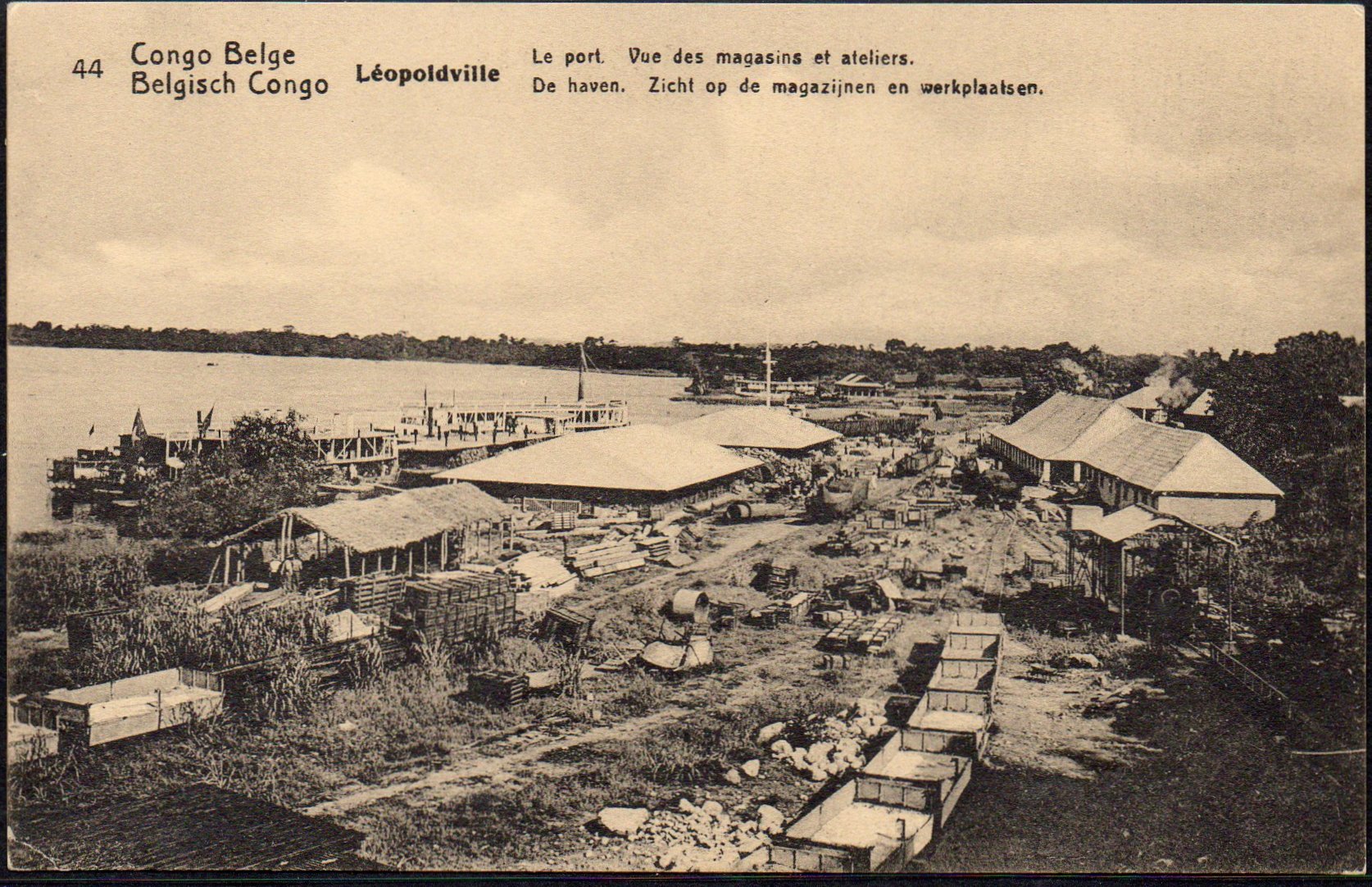 Belgian Congo Belge Entiers postaux series 1 Postal stationery view card railway train